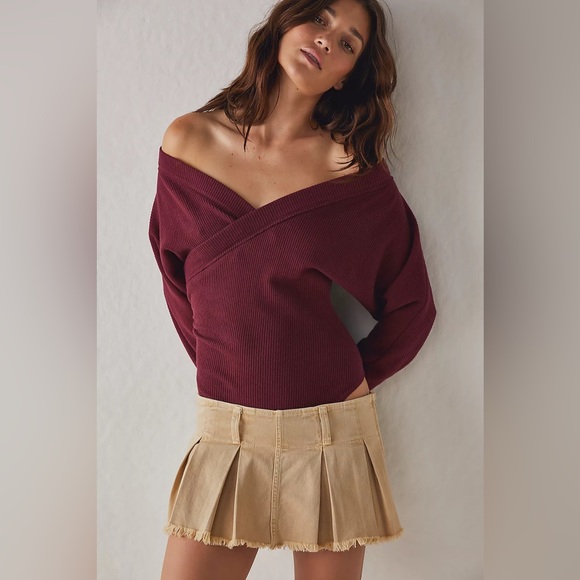 Free People Tops - NWT Free People Intimates Lovin This Feeling Bodysuit in Fig Size Extra Small XS